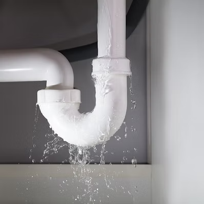 Leaking under-sink P-trap repair